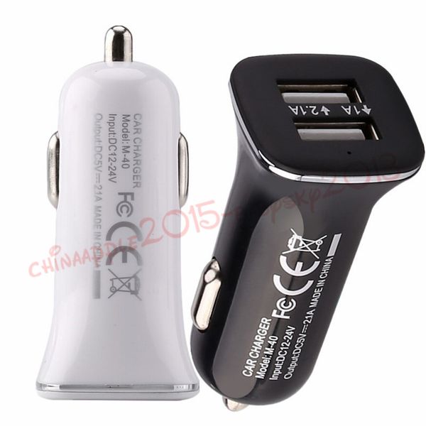 

universal dual usb ports car charger 2.1a+1a power adapter for samsung galaxy s8 s10 htc android phone gps mp3 android phone speaker