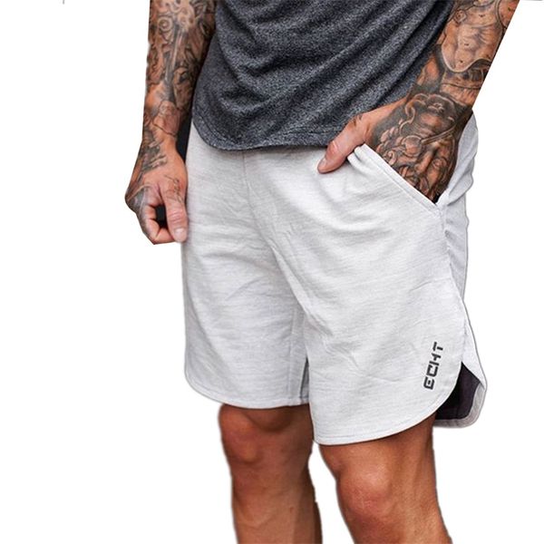

summer short pants mens solid fitness spandex compression shorts man 2017 cargo gyms board shorts men beach quick dry bermudas, White;black