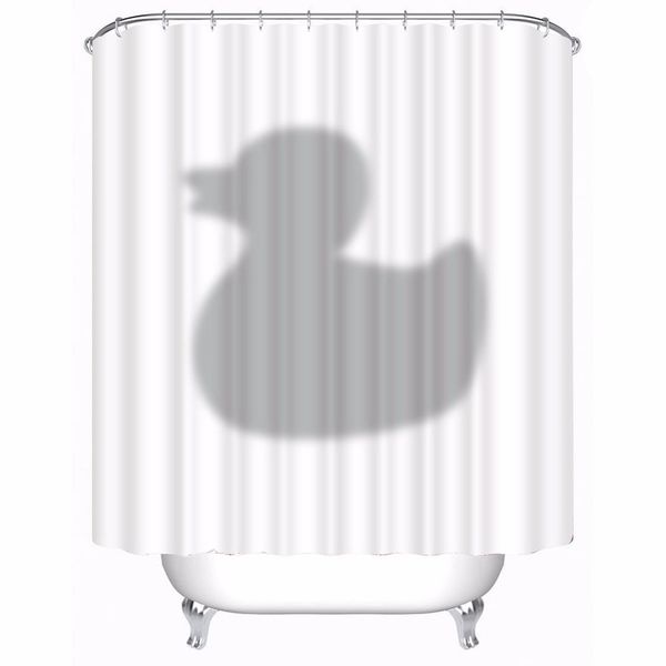 

modern cartoon 3d duck shadow waterproof bathroom pattern