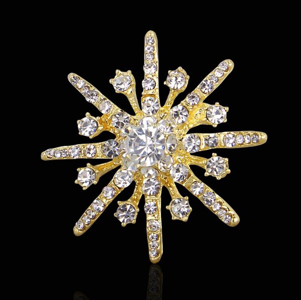 

creativity snowflake brooch jewelry for women/men fashion jewelry brooch pins metal scarf wedding gift diy jewellery accessories, Gray