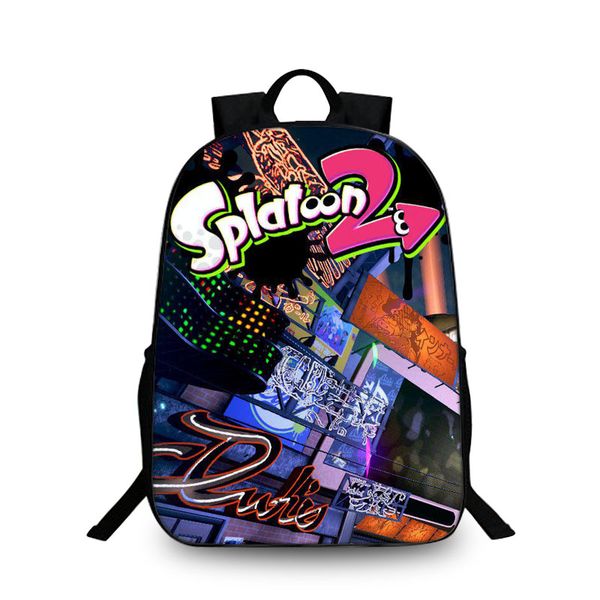

2018 new fashion splatoon 2 backpack youth games 3d printing book s and girls good gifts for children back school h221