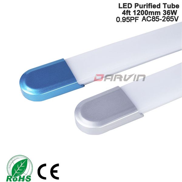 

led tri-proof light led tube плоский кронштейн очищенный светильник высокий люмен ac85-265v 0.9pf бесплатная доставка