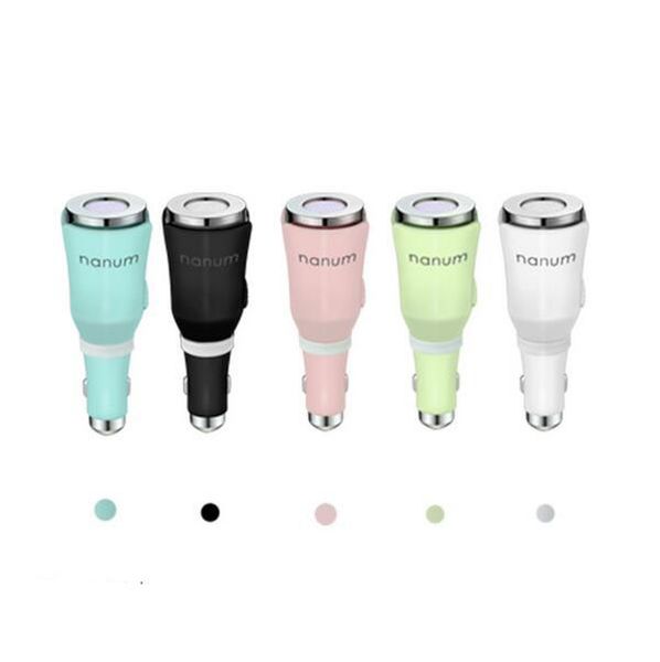 

Newest Nanum Auto Humidifier Aromatherapy Essential Oil Diffuser Air Purify Safety Hammer Aroma Diffuser USB Port Car Charger