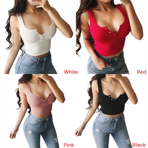 

sleeveless buon elastic summer blouse casual party women girls slim tank top, White