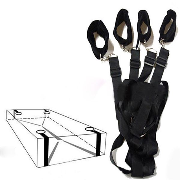 Bondage Kit Rückhaltesystem Fetisch Spiele für Erwachsene Set Handgelenke Fußfesseln Sexspielzeug für Paare J1838