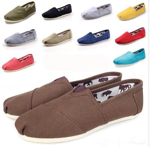 

casual shoes women/men classics tom mrs loafers canvas slip-on flats shoes lazy shoes size w5-w10 m11-m15 ing, Black