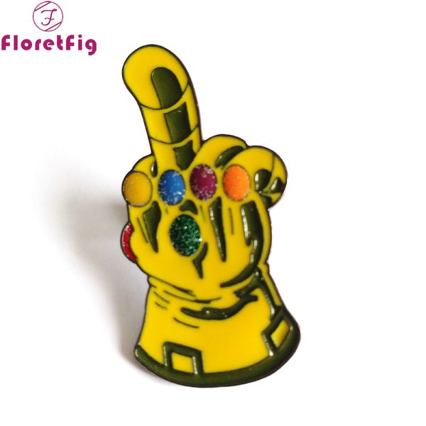 

Floretfig thanos перчатки перчатки модные штыри эмали для одежды бесконечность перчатка