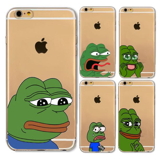 

Pepe Memes Sad Frog Soft Clear Silicone Phone Case Cover Fundas Coque For iphone 6 S 7 7Plus 6S 6Plus 8 8Plus X 5 S 5S SE