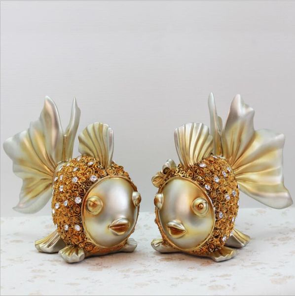 

европейская золотая роза золотая рыбка смолы украшения очень крошечные симпатичные смолы ремесло искусства ремесла украшения дома украшения