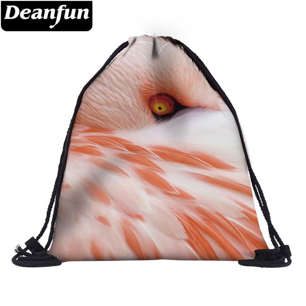 

deanfun drawstring bag 3d printed flamingo eye fashion for women organizer 60128