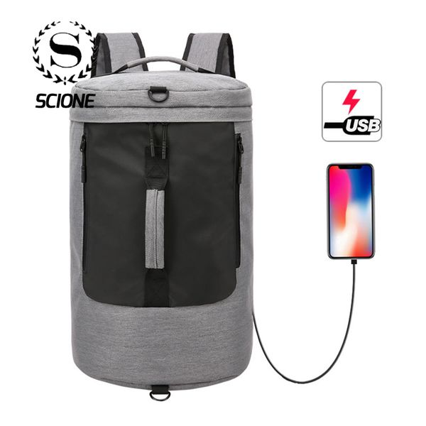 

35l large capacity multi-function waterproof cylinder travel bag for men women business traveler luggage duffle bags