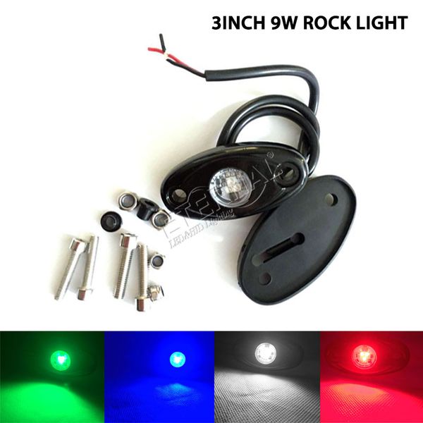 

100pcs 9w led rock light for marine boat yatch fishing camping motorcycle atv utv suv truck trailer heavy duty equipment back up work light