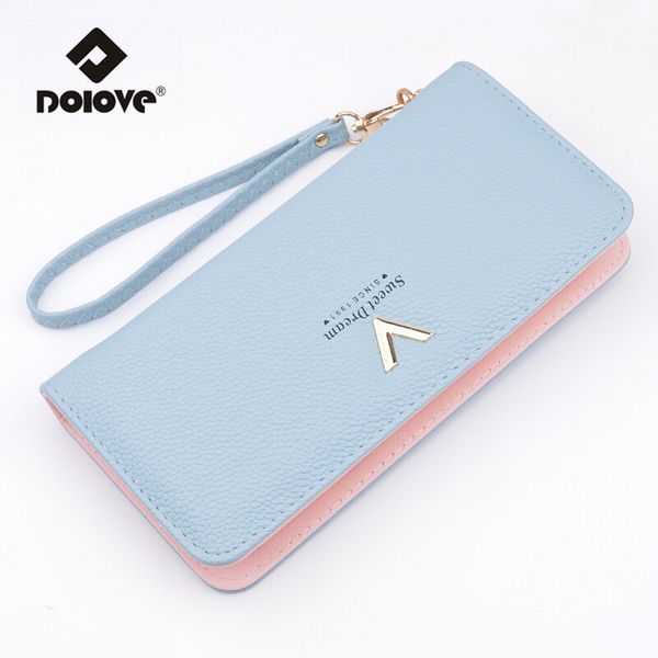 

2018 new version of the wallet ladies long paragraph zipper purse new lchee pattern women's large folder women bags