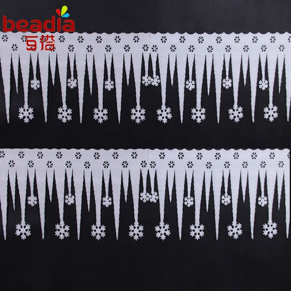 

36x66cm 2pcs ice snow strips christmas foam ice cream snow cushion snowboard wall decorative bubbles wall window decoration