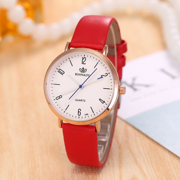 

women's belt quartz watches diamond-studded blue pin simple fashion watch new casual ladies wristwatch zc180601 8 colors wholesale, Slivery;brown