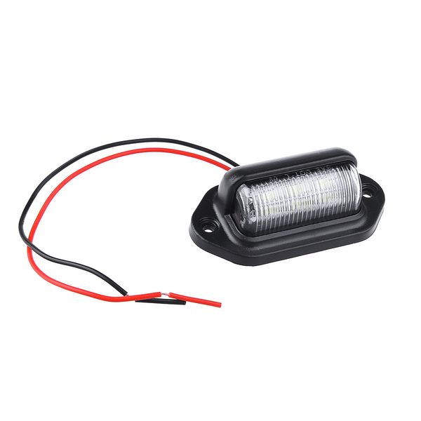 1 lampadina bianca a 6 LED per targa per auto, moto, barche, camion, rimorchio