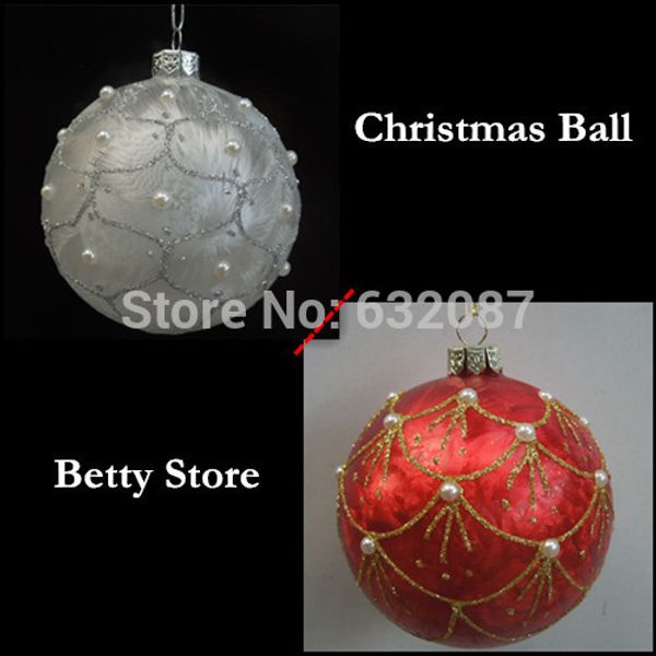 

8cm 12pcs/pack beautiful painting christmas glass ball party and event live hanging decoration christmas day ornament
