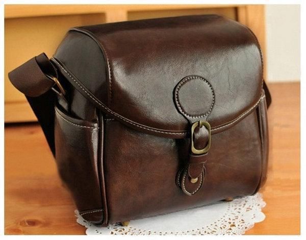 

dslr slr waterproof pu leather camera bag travel bag shoulder for fuji pentax leica