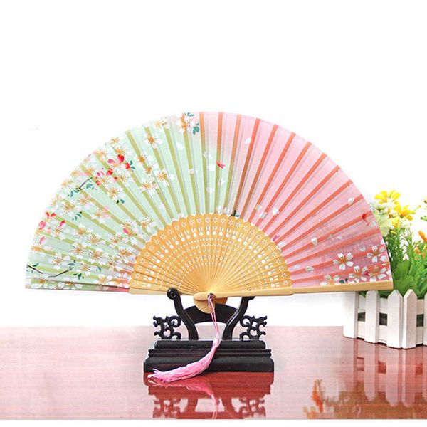 

1pcs fashion chinese japanese folding fan sakura cherry blossom pocket hand fan summer art craft gift