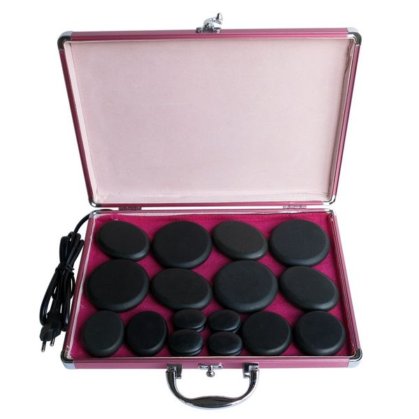 

горячо! камень массажа тела 20pcs/set установленный горячий камень с ce и rohs коробки подогревателя 220v
