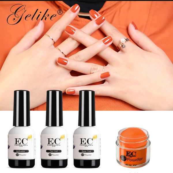 

gelike 10g/set nail glitter acrylic nail art decoration dip powder diy sticker uv glitter powder polishing for gel nails, Silver;gold