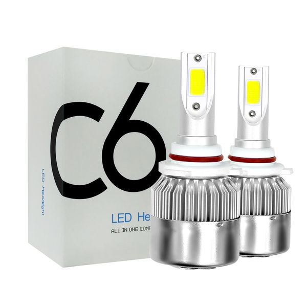 

c6 72w 7600lm led car headlight h4 h7 led h1 h11 auto bulbs 9005 9006 super bright headlamp fog light 12v 24v 6000k