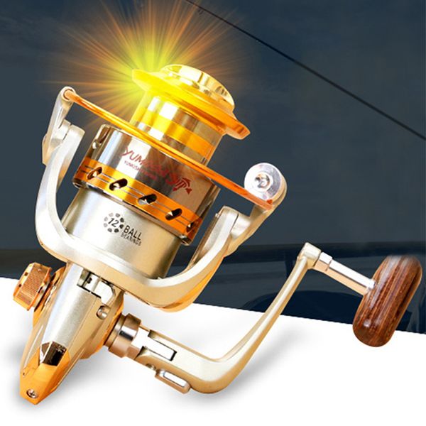 

yumoshi ef500-9000 metal spinning fishing reel accessories fly wheel for fresh/salt water sea fishing spinning reel carp fishing