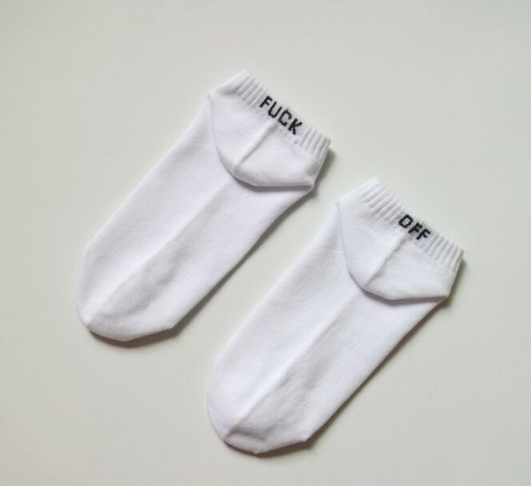 

men fashion socks summer autumn short ankle socks cotton letters casual wear underwear, Black