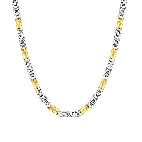 

aenine punk style byzantine cross chain & link necklaces for men 8mm width silver/gold stainless steel neckalce jewelry n18091
