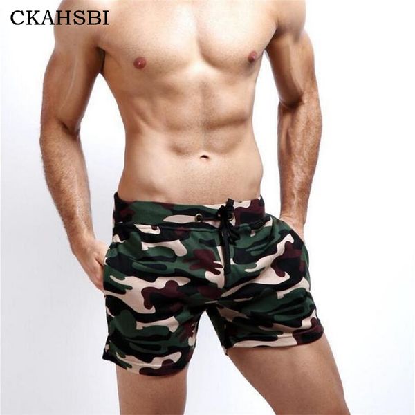 

ckahsbi 2017 new camouflage shorts low waist men trunks comfort homewear fitness workout run shorts s-xl 3 colors, Black;blue