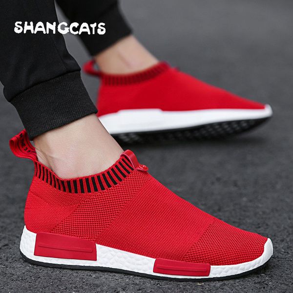 

Trend 2018 Men Summer Mens Casual Sock Shoes sapato masculino Sneakers Men Adult Sock Slip on Chaussure Homme Loafer Shoes