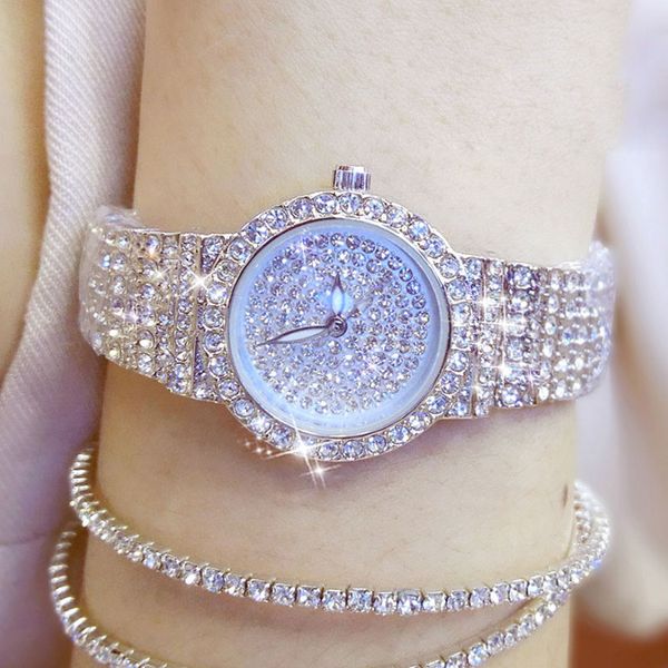 

new luxury women watches brand bracelet watch women dress fashion casual wristwatch montre femme relojes 2018, Slivery;brown