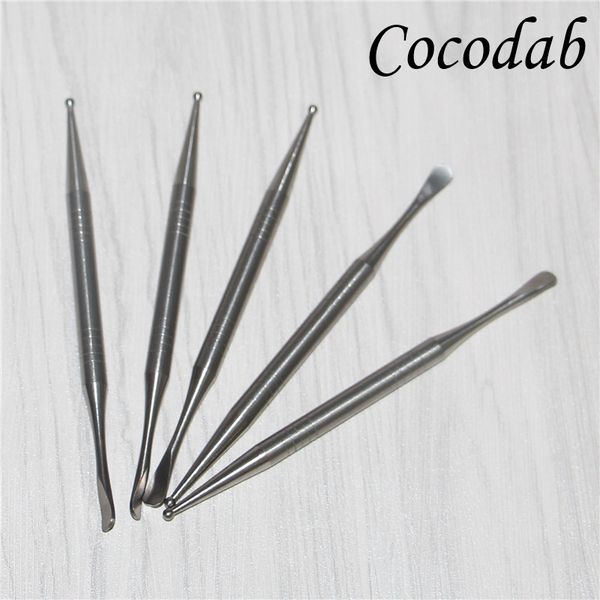 

titanium tools gr2 titanium dabber 110 mm length with ball point tip and spoon tip dabber