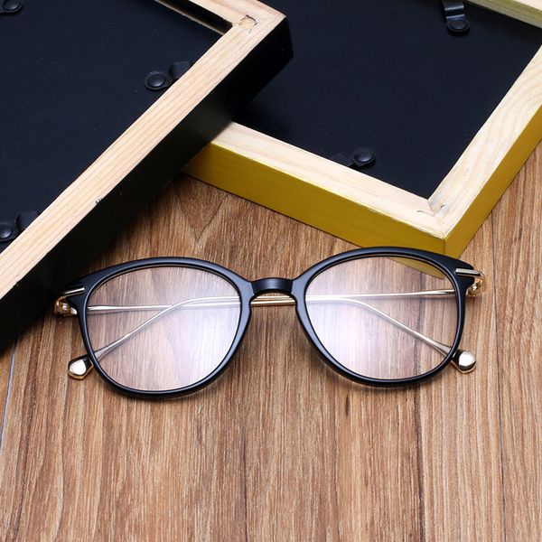 

new tr90 flat glasses fashion personality ultra light frame glasses full frame myopia, Silver