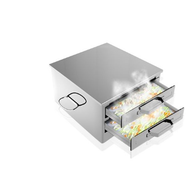 

Steamer drawer two grid three pumping powder hou ehold teaming rice dumpling teaming plate mini ver ion of mall inte tine pull powder