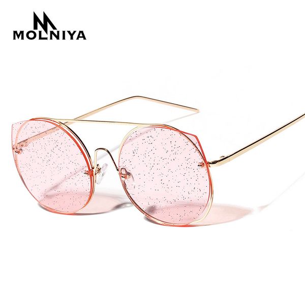 

new round cat eye sunglasses women fashion vintage oculos colored ocean lens sun glasses uv400 transparent lunette de femme 2019, White;black