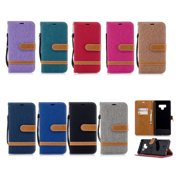 

retro denim jeans canvas hybrid wallet leather case for iphone x xr xs max 8 7 6 samsung s7 edge s8 s9 plus note 9 j2 pro a6 a8 j4 j6 2018