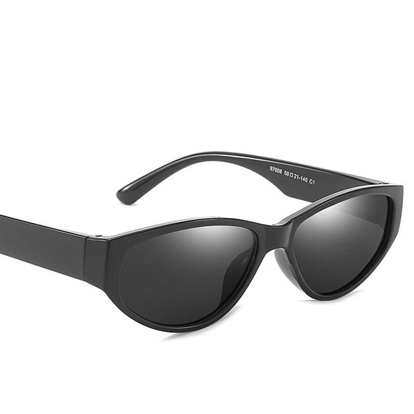 

mincl/2018 small chic cat sunglasses hip hop fashion cool sunglasses triangle red yellow lens sun glasses-, White;black