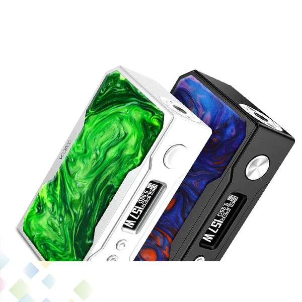 

Authentic Voopoo DRAG 157W Resin TC Box MOD Fastest Fire Speed Vaporizer Ecig Powered by Dual 18650 Batteries DHL Free