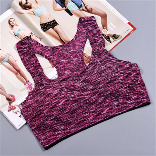

2018 [4 color/1 size] professional absorb sweat athletic running sports bra , gym fitness women seamless padded vest tanks, White;black