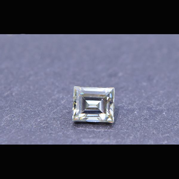 

0.5ct(3*5mm) rectangular cut lab diamond moissanite stone d/f color vvs clarity perfect 3ex cut synthetic certified diamond test positive, Black