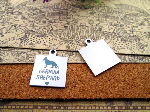 

40pcs--"german shepard"stainless steel charms more style for choosing diy charms pendants for necklace, Bronze;silver