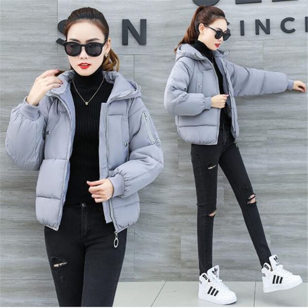 

2018 winter jacket women jackets and coats ladies coats gray outerwear fashion fur coat womendown jacket, Black