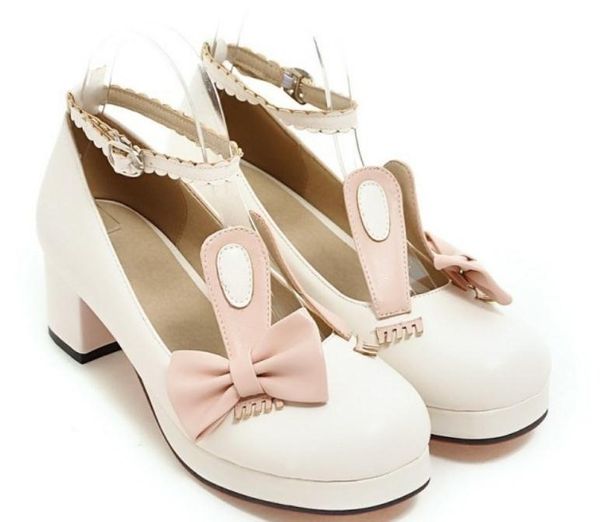

send 2018 spring and autumn new style middle heel coarse heel round head women's shoes@12, Black