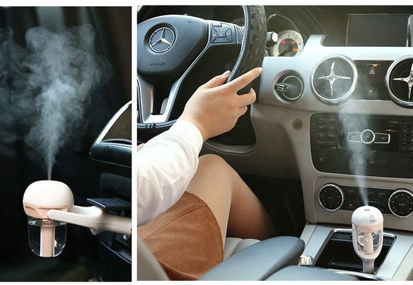 

Dhl 12v portable auto mini car team humidifier air purifier aroma aromatherapy e ential oil diffu er mi t maker mini fogger