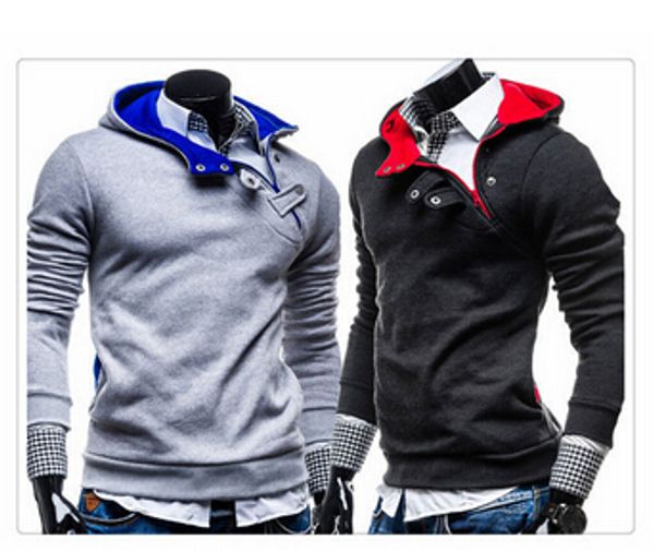 

2015 fashion korea style long sleeve men smart statement hoodie, White;black