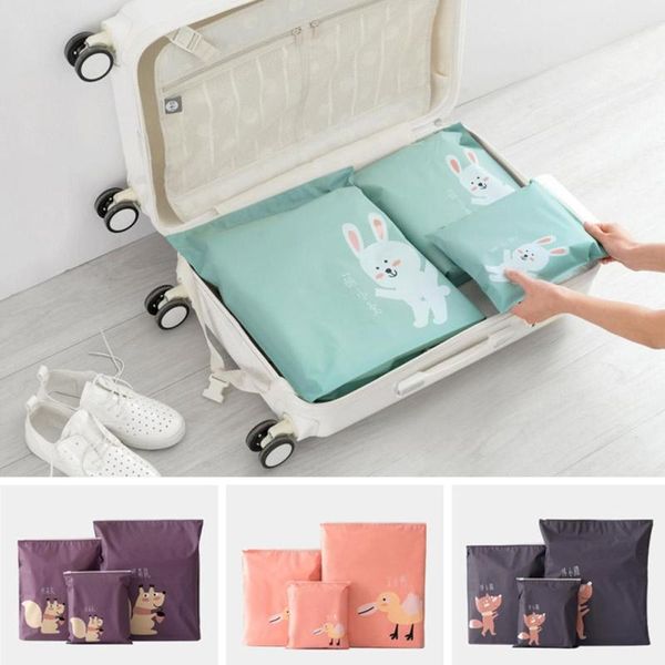 

3pcs/set waterproof storage bag clothing toys clothing sorting zipper travel organizer storage bags home closet container 3