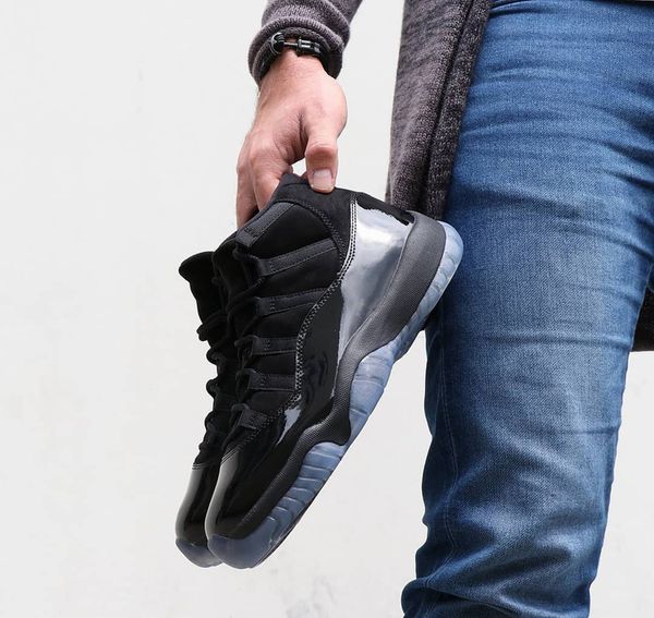 

with box new cap and gown xi 11s prom night 11 blackout mens womens basketball shoes athletic sneakers 11s trainer shoes 36-47
