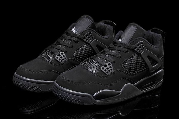 

[With Box] Mem 4 4s Black Cat Basketball Shoes Men 4s IV Black Cat Sneakers 2018 Best Quality Sports Shoes Us 8-13