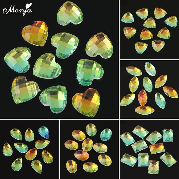 

10pcs/pack nail art ab colorful rhinestones horse eyes oval diamond shape flat back shiny gem stones 3d decoration, Silver;gold
